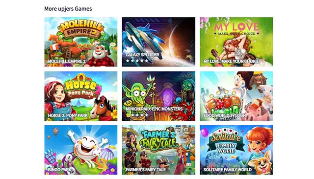 Tất cả các game trên Upjers đều có thể chơi online miễn phí trên trình duyệt
