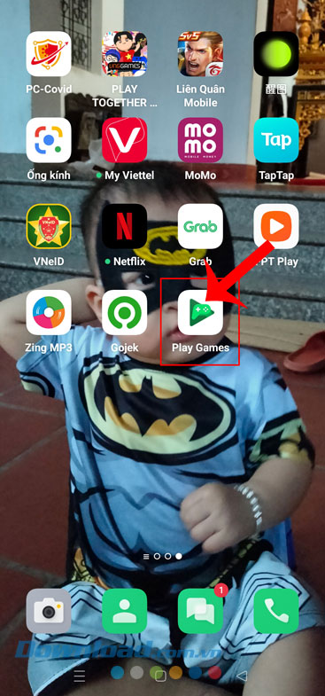 Mở ứng dụng Google Play Games