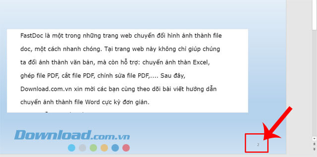 Đánh dấu trang theo số thứ tự