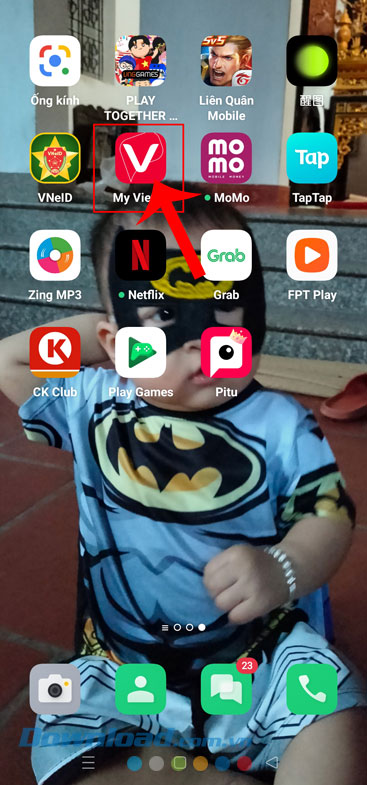 Mở ứng dụng My Viettel trên điện thoại lên