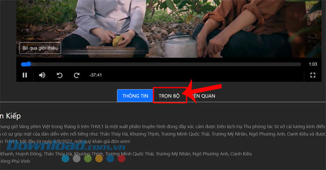 Click chuột vào mục Trọn bộ