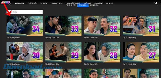 Lựa chọn tập phim 