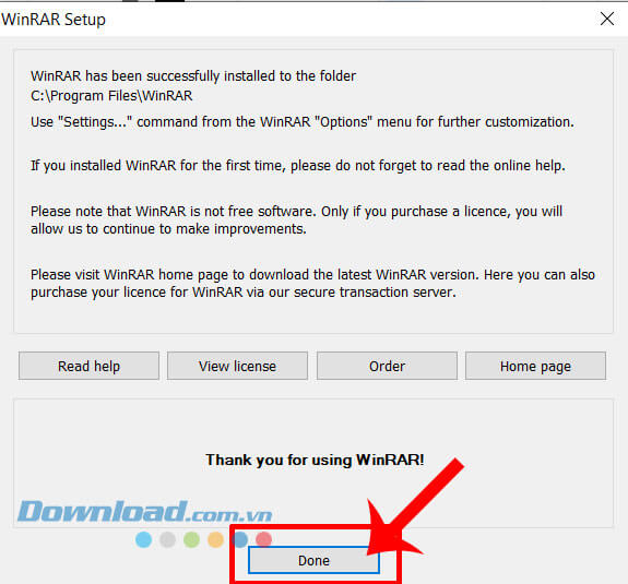 Nhấn vào nút Done