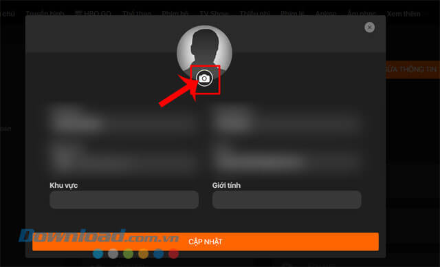 Click chuột vào biểu tượng máy ảnh