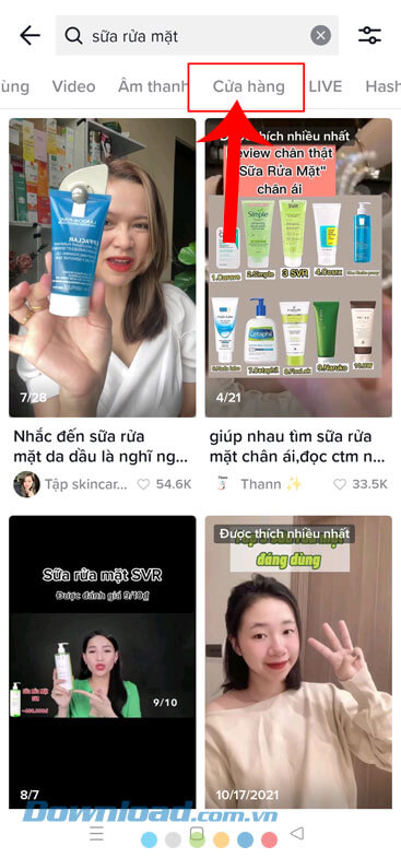 Ấn vào mục Cửa hàng