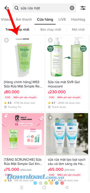 Chọn sản phẩm cần mua