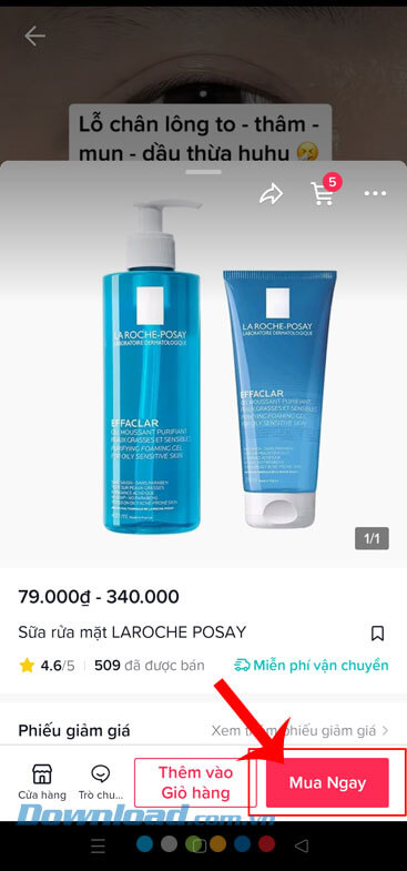 Nhấn vào nút Mua ngay