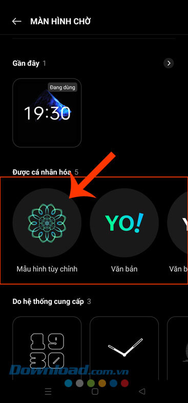 Thiết lập mục Được cá nhân