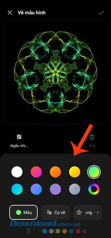 Tùy chỉnh mẫu hình tùy chọn