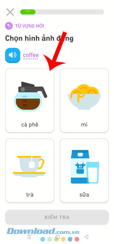 Hoàn thành bài kiểm tra trình độ 