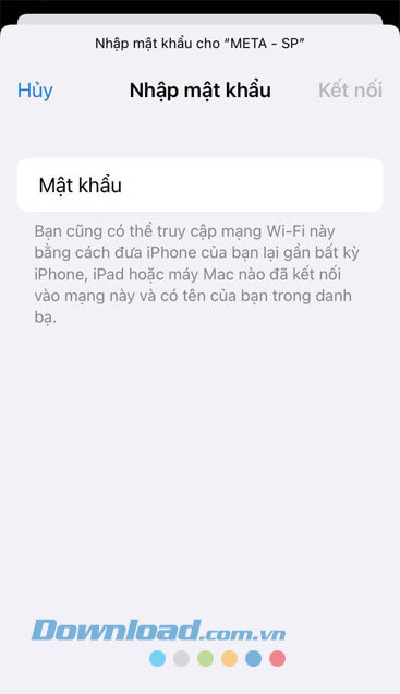 Kết nối lại mạng Wi-Fi