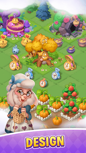 Thiết kế và trang trí cho vùng đất thần tiên của bạn trong game Mergeland Alice s Adventure 