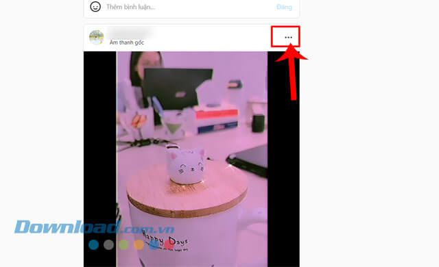 Nhấp chuột vào biểu tượng dấu ba chấm