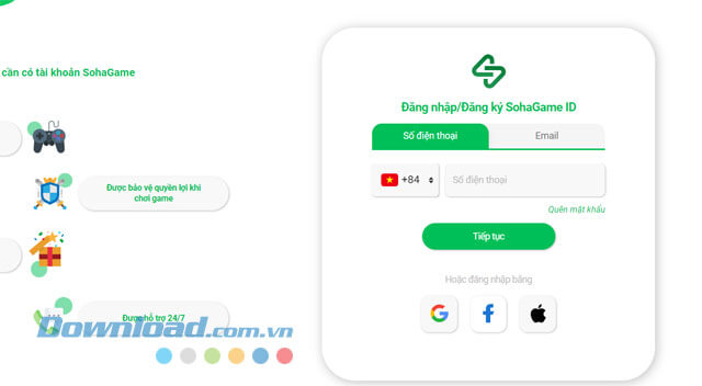 Đăng nhập tài khoản game
