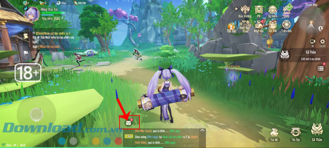 Chạm vào biểu tượng bức thư