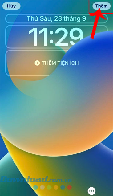 Chạm vào nút Thêm