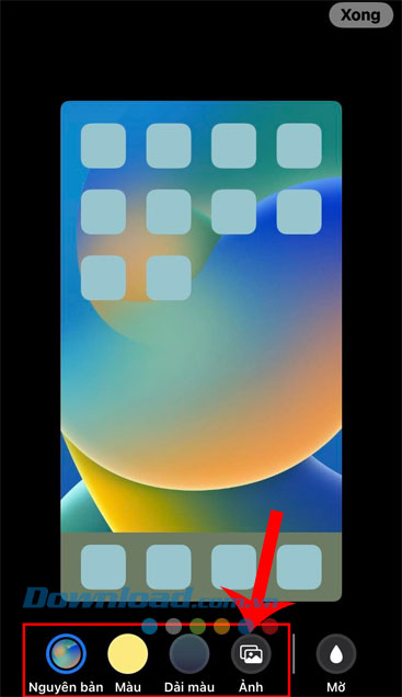 Ấn vào biểu tượng hình ảnh