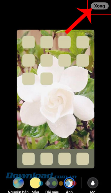 Tiếp tục nhấn vào nút Xong để lưu lại