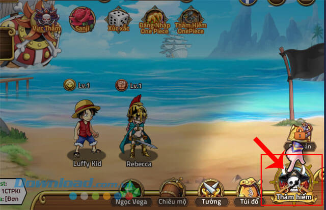 Click chuột vào nút Thám hiểm