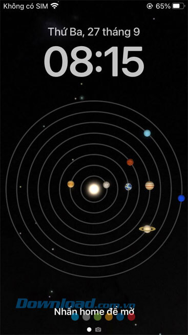 Màn hình khóa Thiên văn