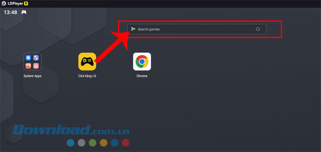 Click chuột vào khung tìm kiếm