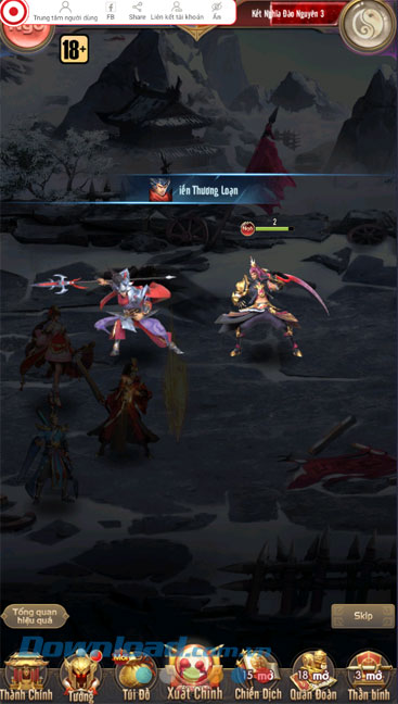 Bắt đầu vào trận đấu