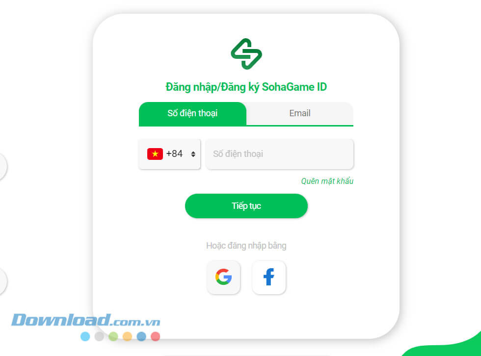 Đăng nhập tài khoản game