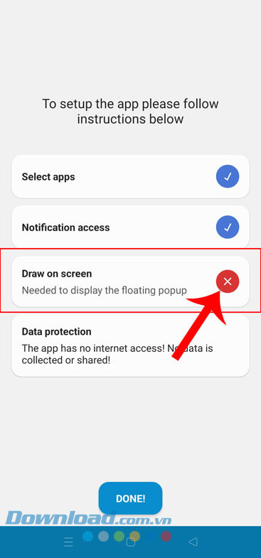  Ấn vào mục Draw on screen