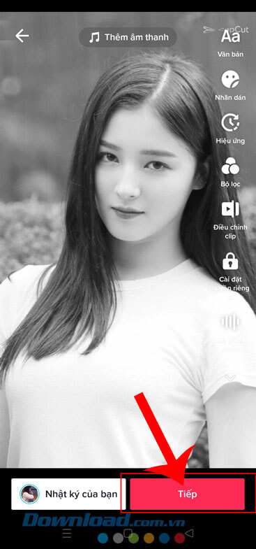 Nhấn vào nút Tiếp