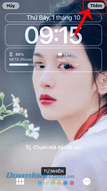 Nhấn vào nút Thêm