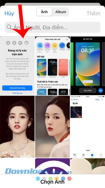 Chọn những ảnh bất kỳ trên điện thoại