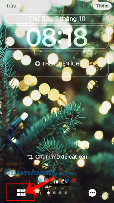 Chạm vào biểu tượng Menu