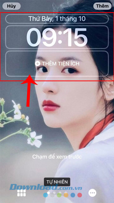 Thêm tiện ích, chỉnh sửa cho hình nền