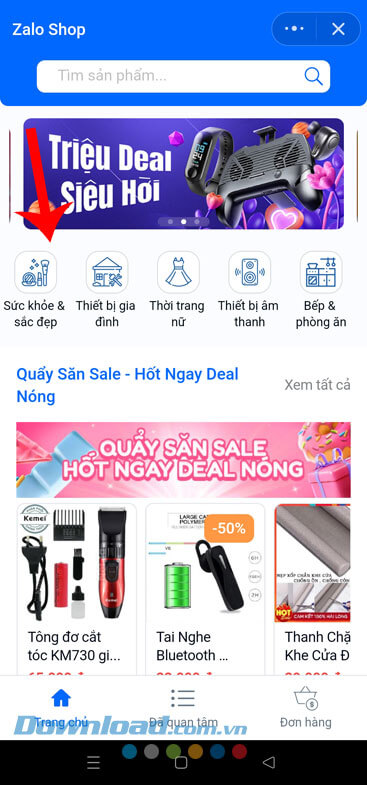 Tìm sản phẩm muốn mua 