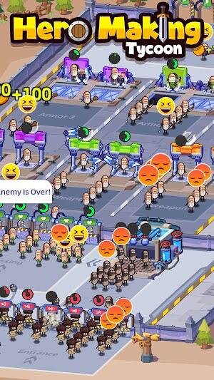Hero Making Tycoon cho bạn quản lý nhà máy sản xuất anh hùng