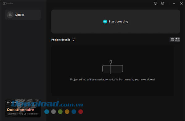 Bắt đầu sử dụng CapCut trên máy tính