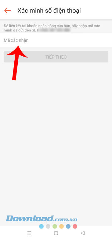 Điền mã xác nhận