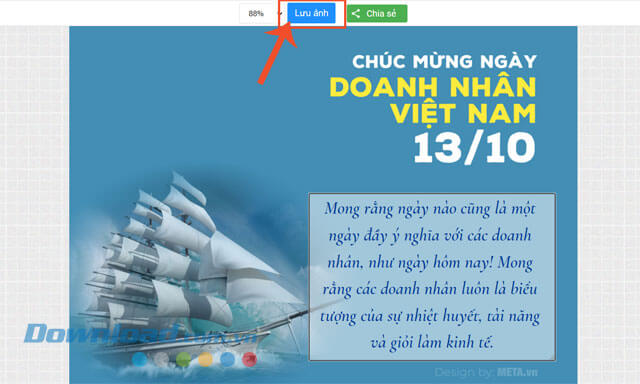 Đặt tên file ảnh thiệp > Nhấp chuột vào nút Save