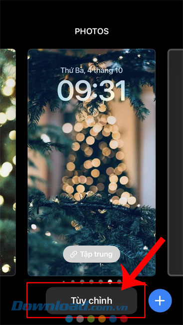 Nhấn vào nút Tùy chỉnh