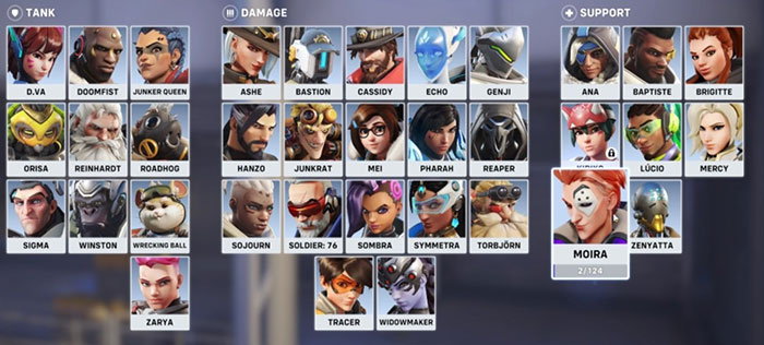 Một số nhân vật anh hùng trong Overwatch 2