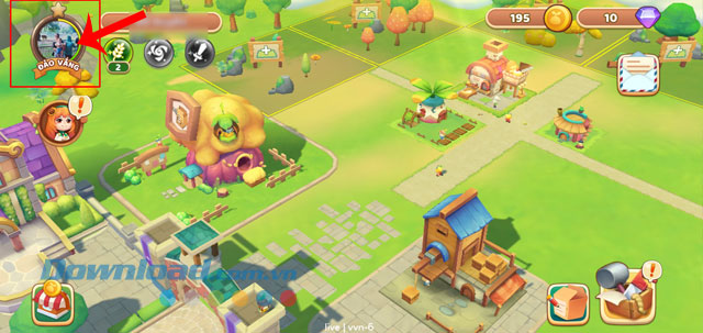 Nhấn vào ảnh đại diện