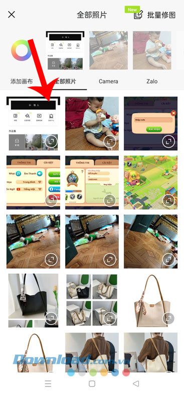 Chọn một bức ảnh trên điện thoại bất kỳ