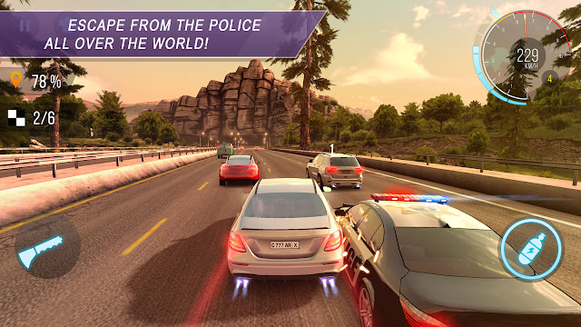 Chạy trốn cảnh sát khắp thế giới trong game CarX Street