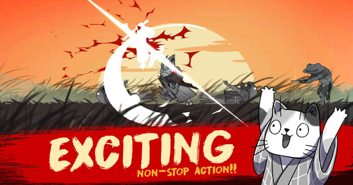 Neko Samurai cho bạn tận hưởng các trận chiến hành động không ngừng đầy phấn khích