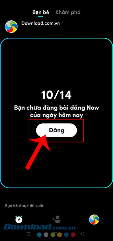  Chạm vào nút Đăng