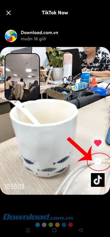 Chạm vào biểu tượng hội thoại