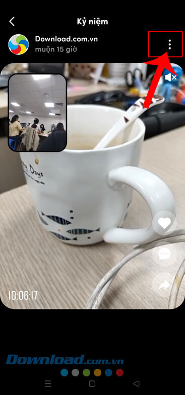 Nhấn vào biểu tượng dấu ba chấm 