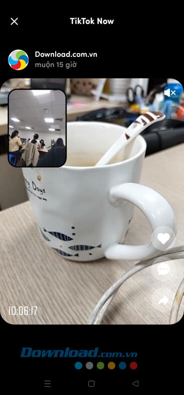 Video đã đăng lên TikTok Now