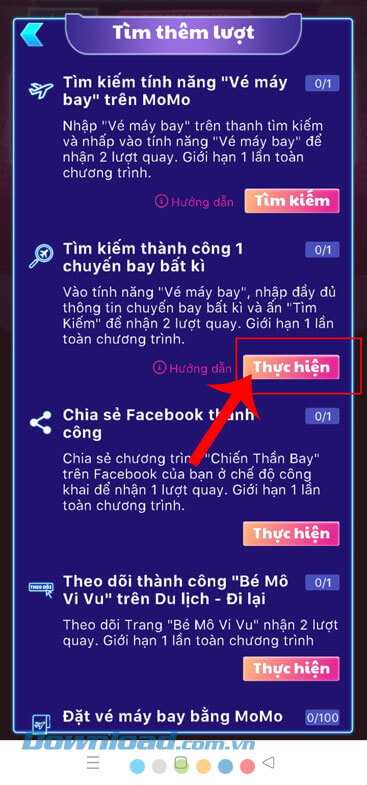 Ấn vào nút Thực hiện
