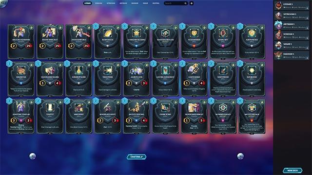 Kết hợp các là bài mạnh thành combo bất bại và triển khai chiến lược đa dạng trong khi chơi Duelyst 2 game